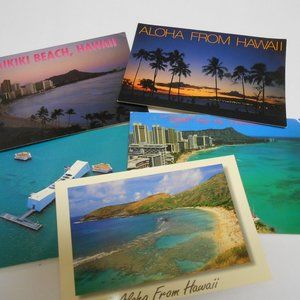 🌴New lot 5 Vintage Hawaii Post Cards Pearl Harbor